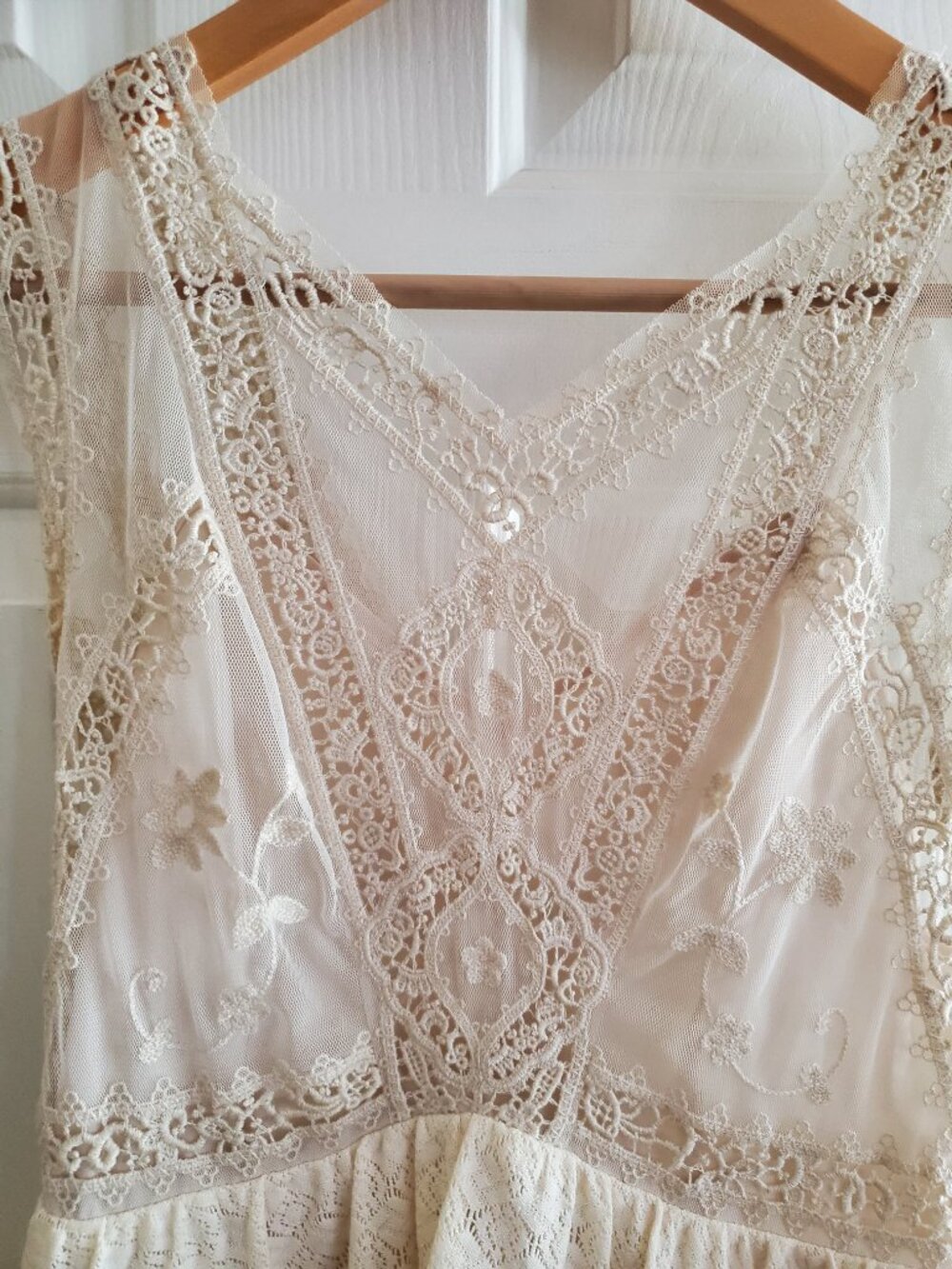 Free People creme lace dress size 4 - Picture 2 of 10